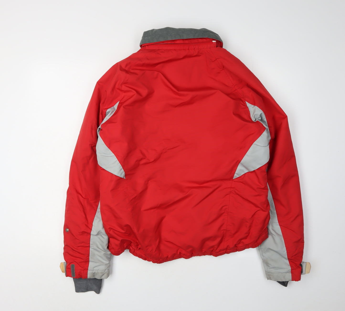 Topshop Women's Red Ski Jacket, Size 12, Full Zip, Hooded