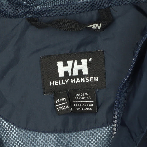 Helly Hansen Boys Blue Anorak Jacket Size 16 Waterproof