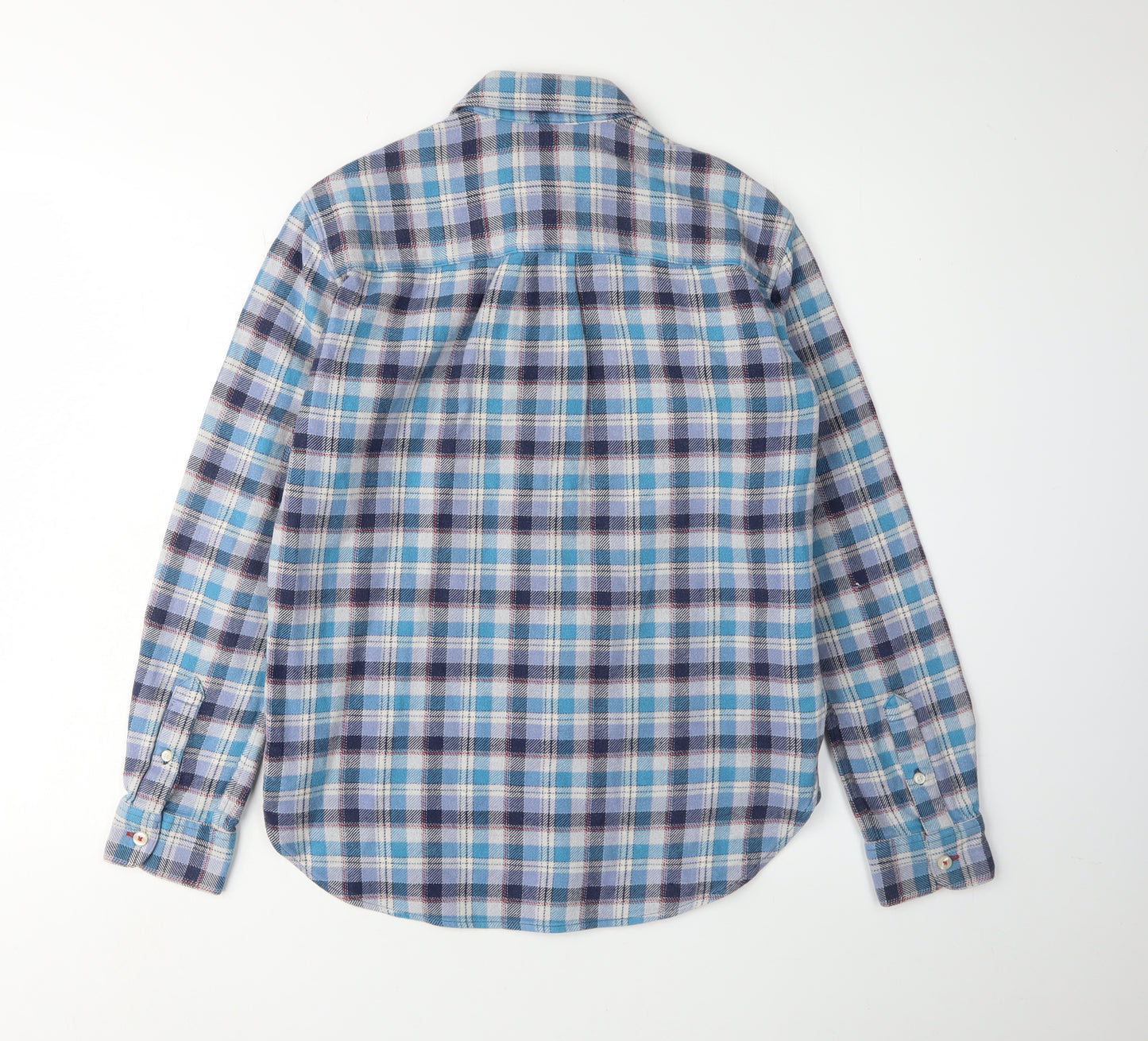 Jack Wills Women's Blue Plaid Button-Up Shirt, Size 8