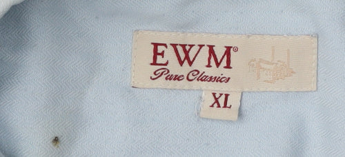 EWM Men's Blue Button-Up Shirt XL