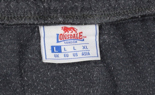 Lonsdale Men's Grey Sweat Shorts, Size L, Casual Sport