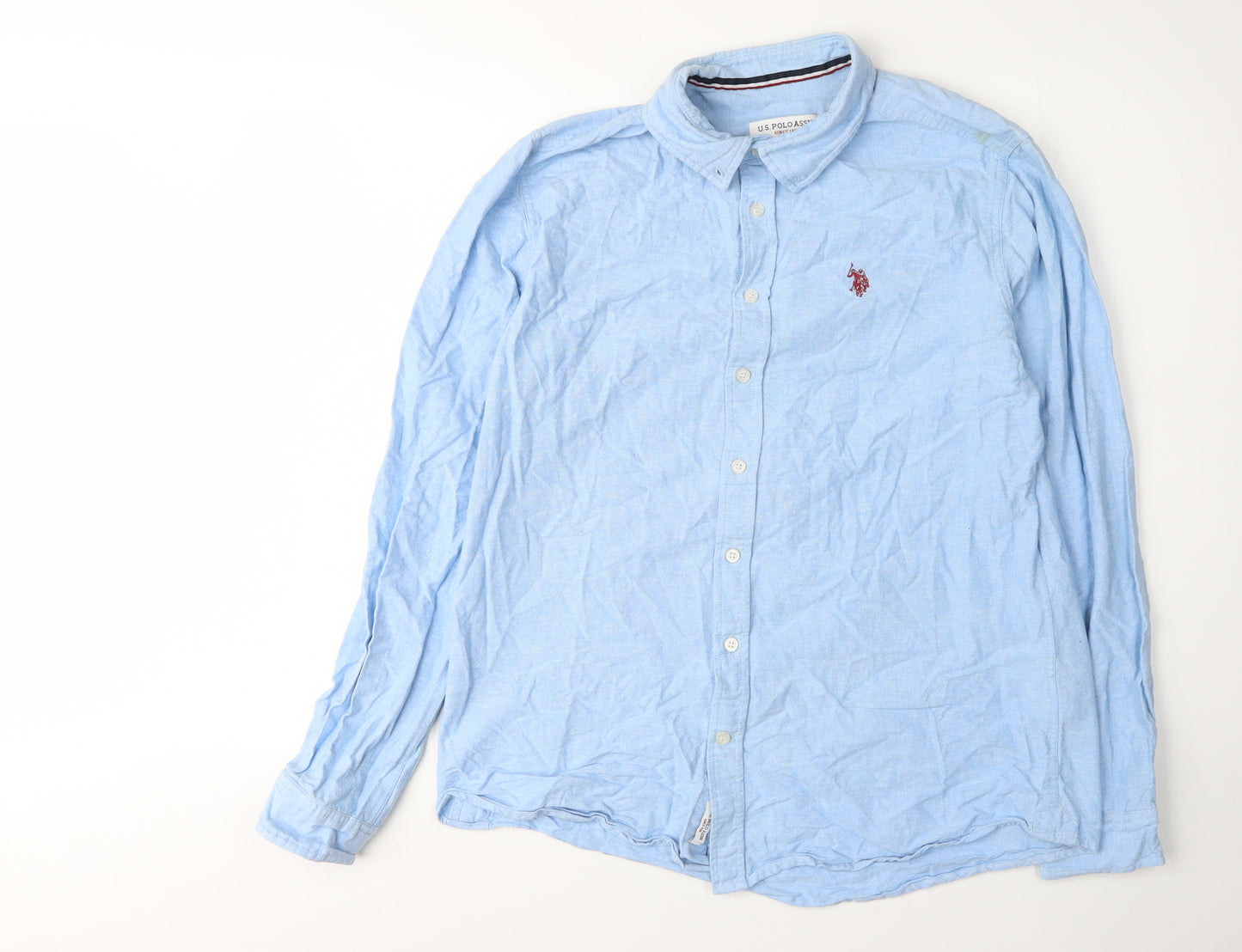 U.S. Polo Assn. Men's Blue Button-Up Shirt Medium