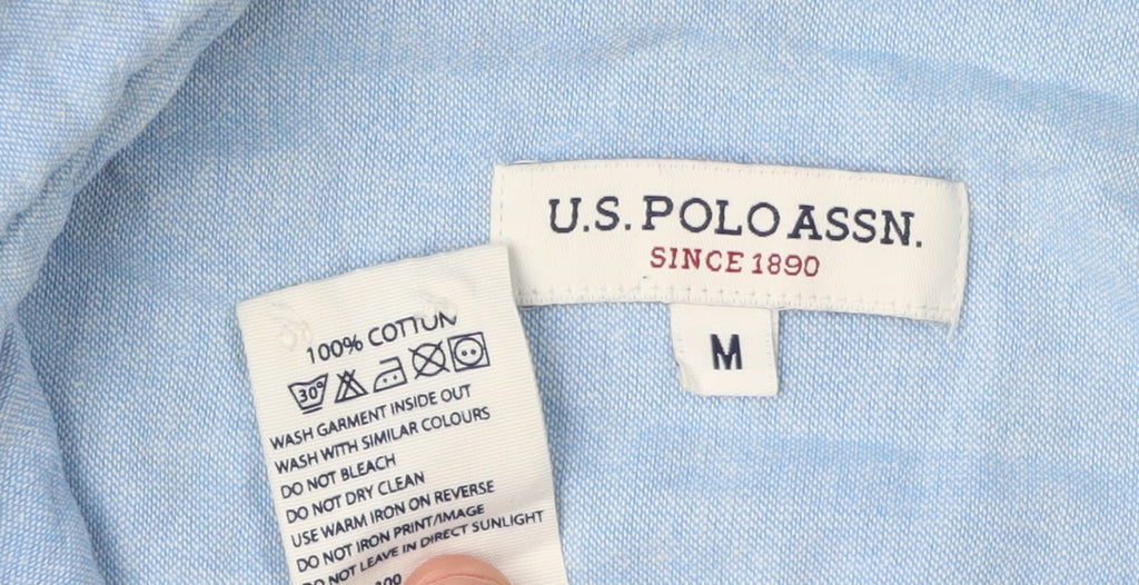 U.S. Polo Assn. Men's Blue Button-Up Shirt Medium