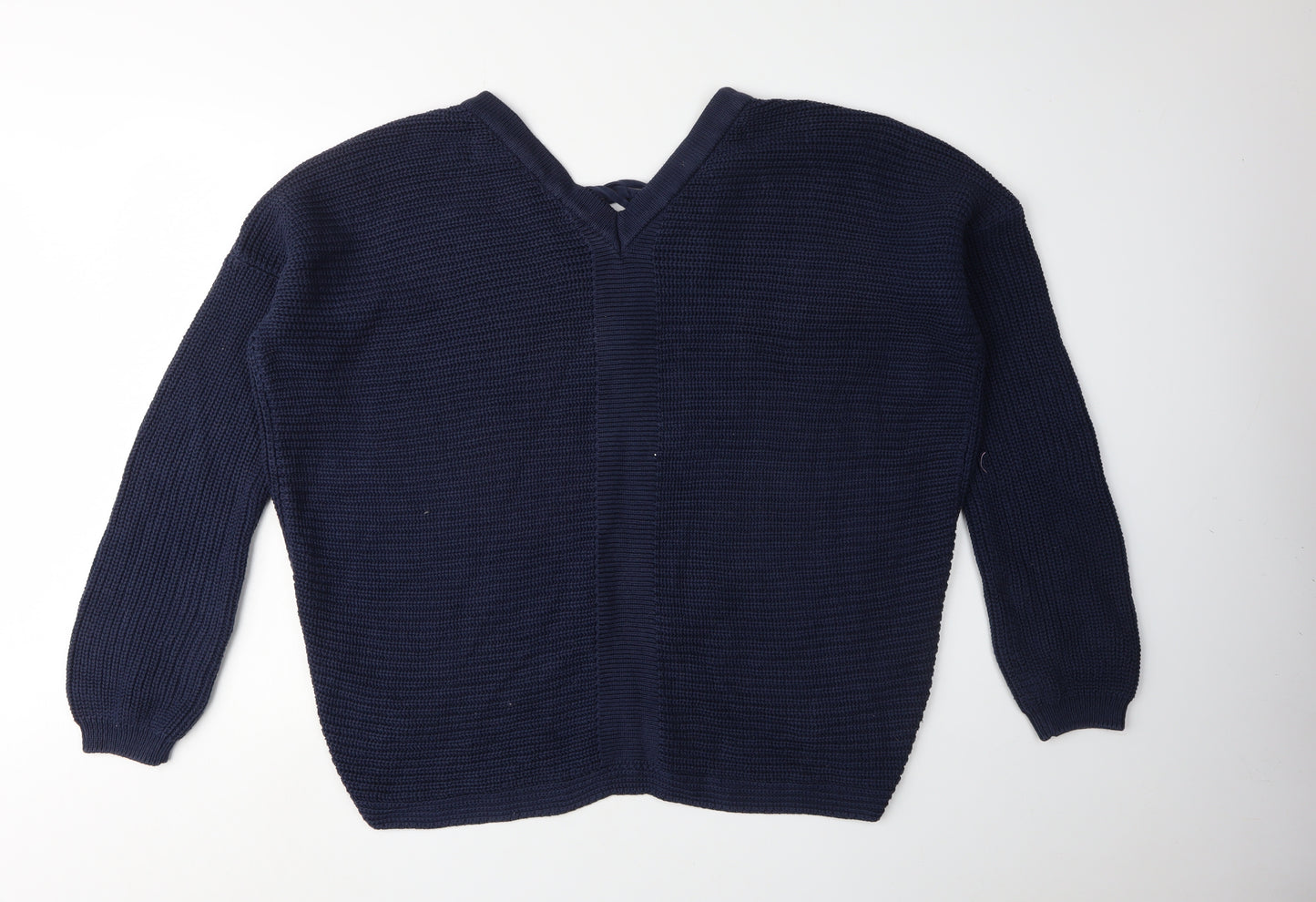 River Island Women's Blue V-Neck Pullover Jumper, Size 12