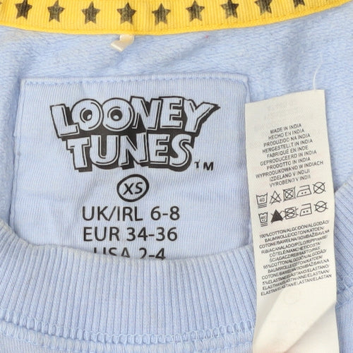 Looney Tunes Women's Blue XS Pullover Sweatshirt