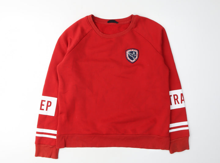 Jennyfer Women's Red Pullover Sweatshirt M