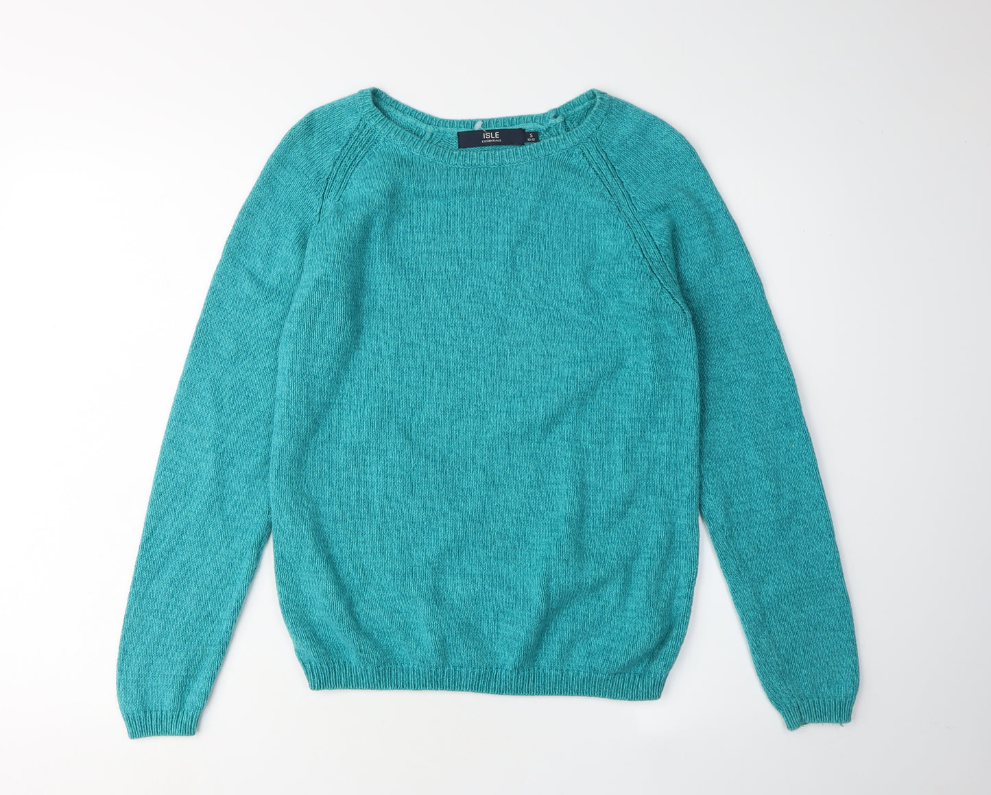 Isle Essentials Women's Green Pullover Jumper Size 10-12