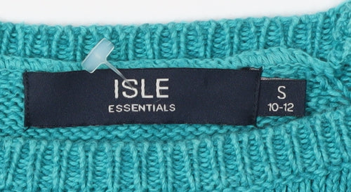 Isle Essentials Women's Green Pullover Jumper Size 10-12