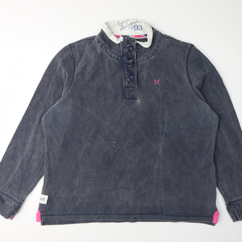 Crew Clothing Co. Women's Blue Henley Sweatshirt Size 18