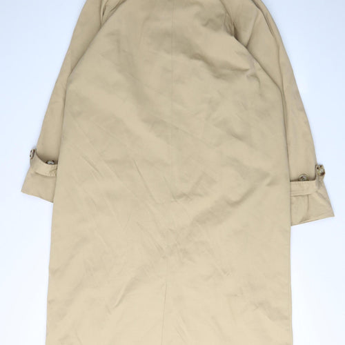 Motel Women's Beige Overcoat, Size S, Collared, Button