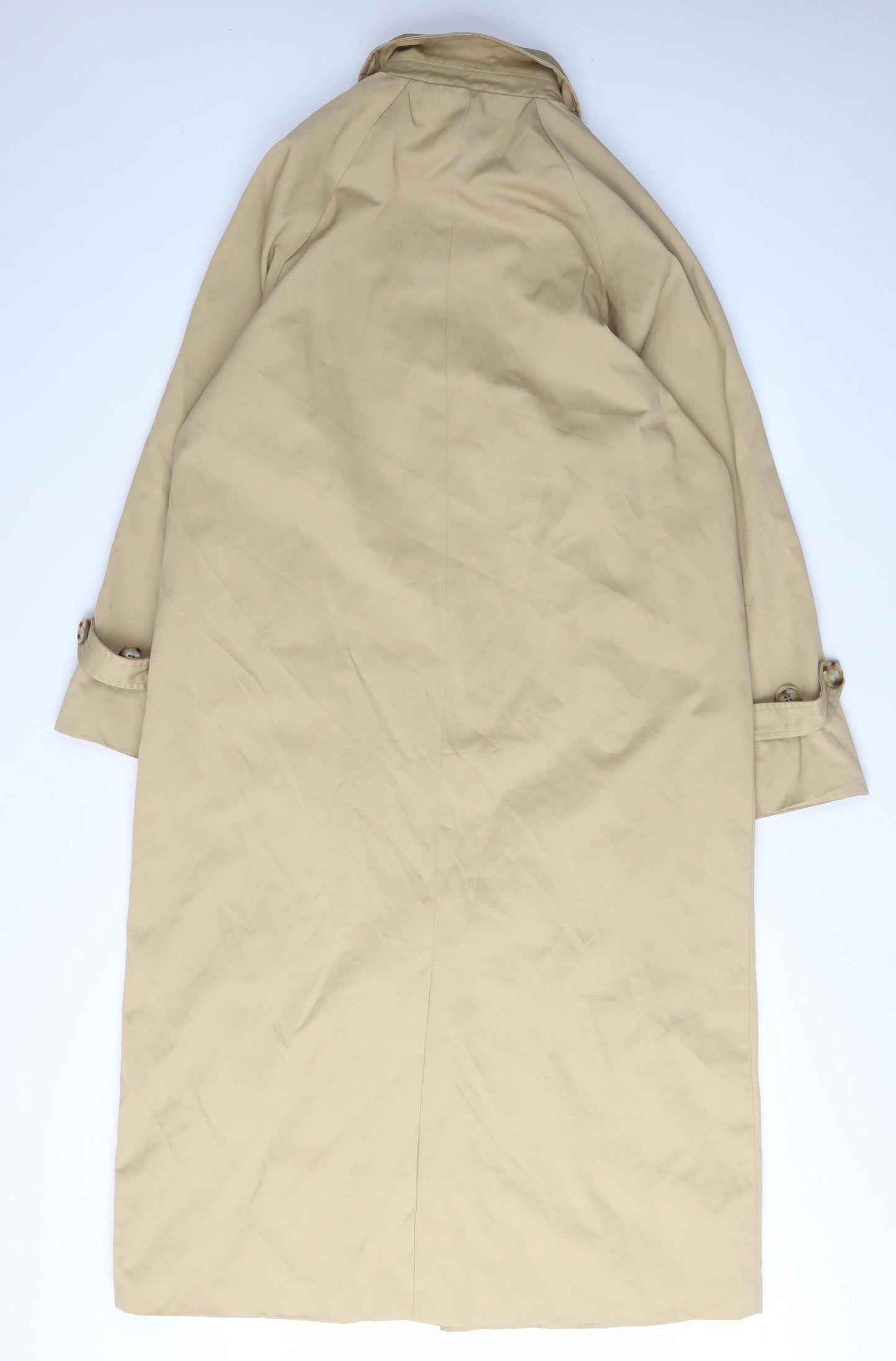 Motel Women's Beige Overcoat, Size S, Collared, Button
