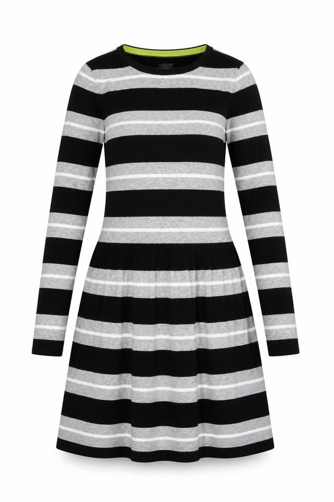 Vince Camuto Women's Black Striped A-Line Dress S
