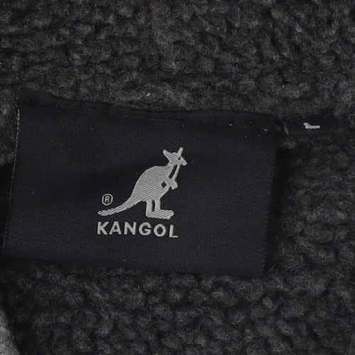 Kangol Men's Grey Hooded Cardigan, Size L, Acrylic