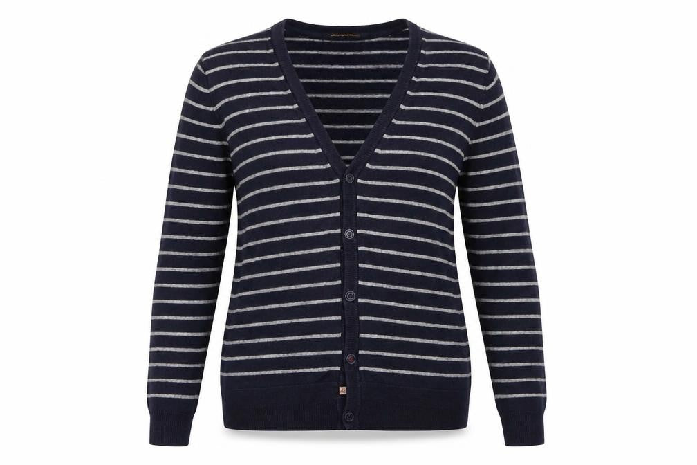 Scotch and Soda Unisex Blue Striped Cardigan S