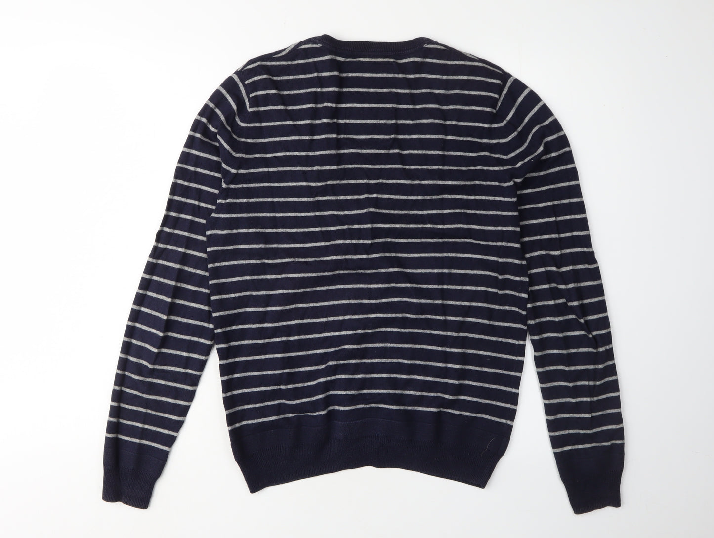 Scotch and Soda Unisex Blue Striped Cardigan S