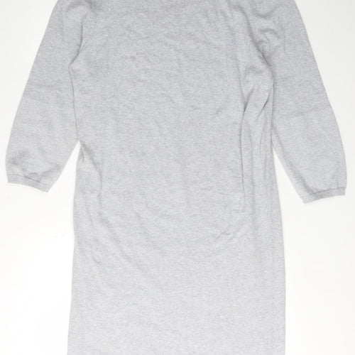 Crew Clothing Women’s Grey Shift Dress Size 14 3/4 Sleeve