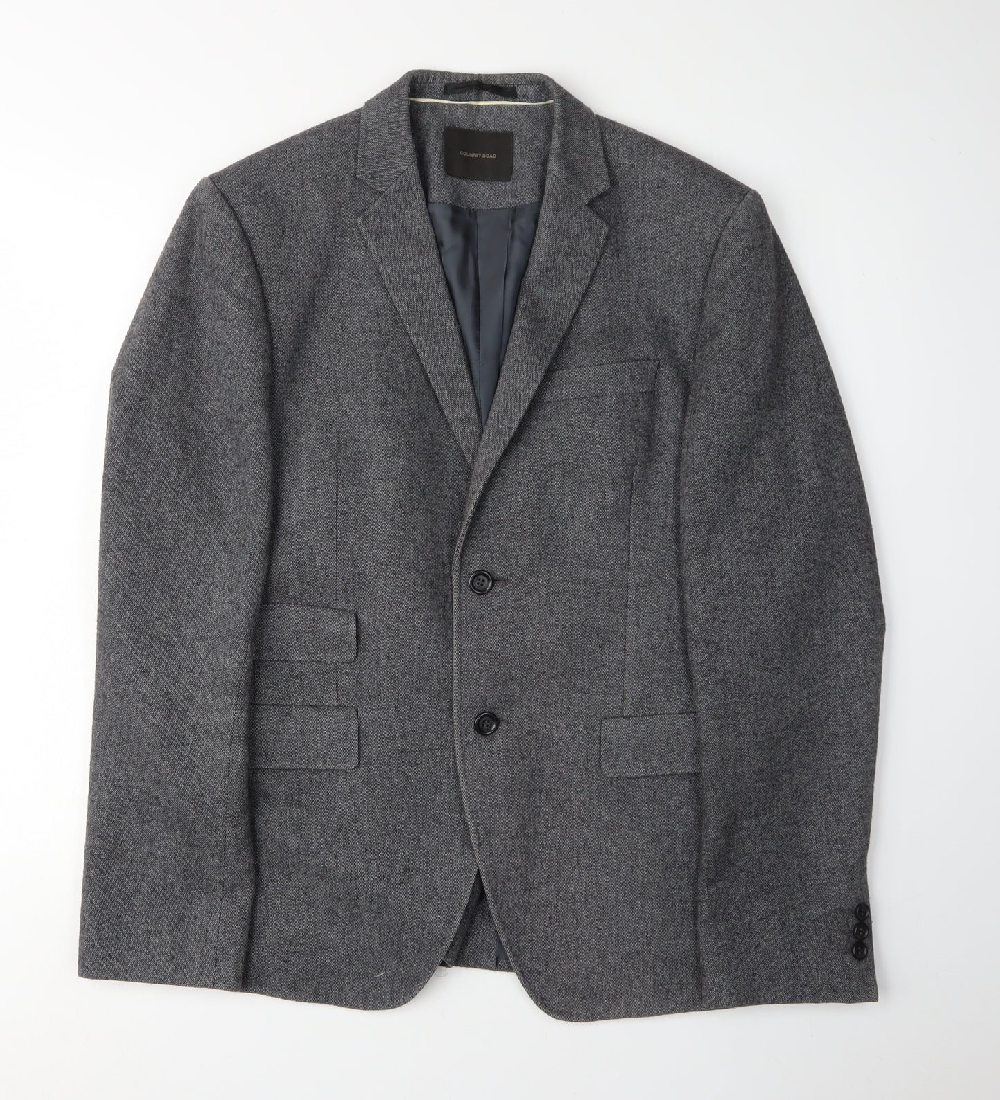 Country Road Men's Grey Blazer, Size 38, Formal Notch