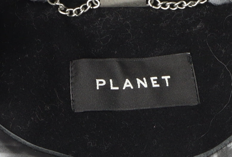 Planet Women's Black Wool Cashmere Overcoat Size 8