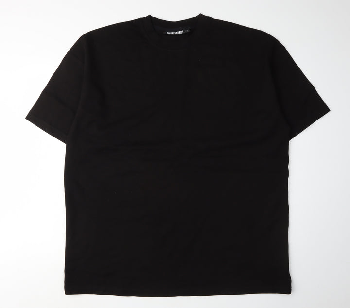 TWOFEATHERS Men's Black XL Short Sleeve T-Shirt