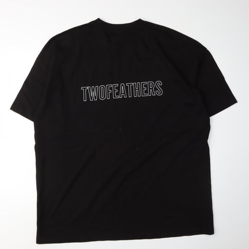 TWOFEATHERS Men's Black XL Short Sleeve T-Shirt