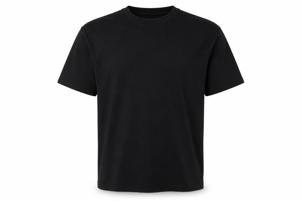 TwoFeathers Men's Black Crew Neck T-Shirt L