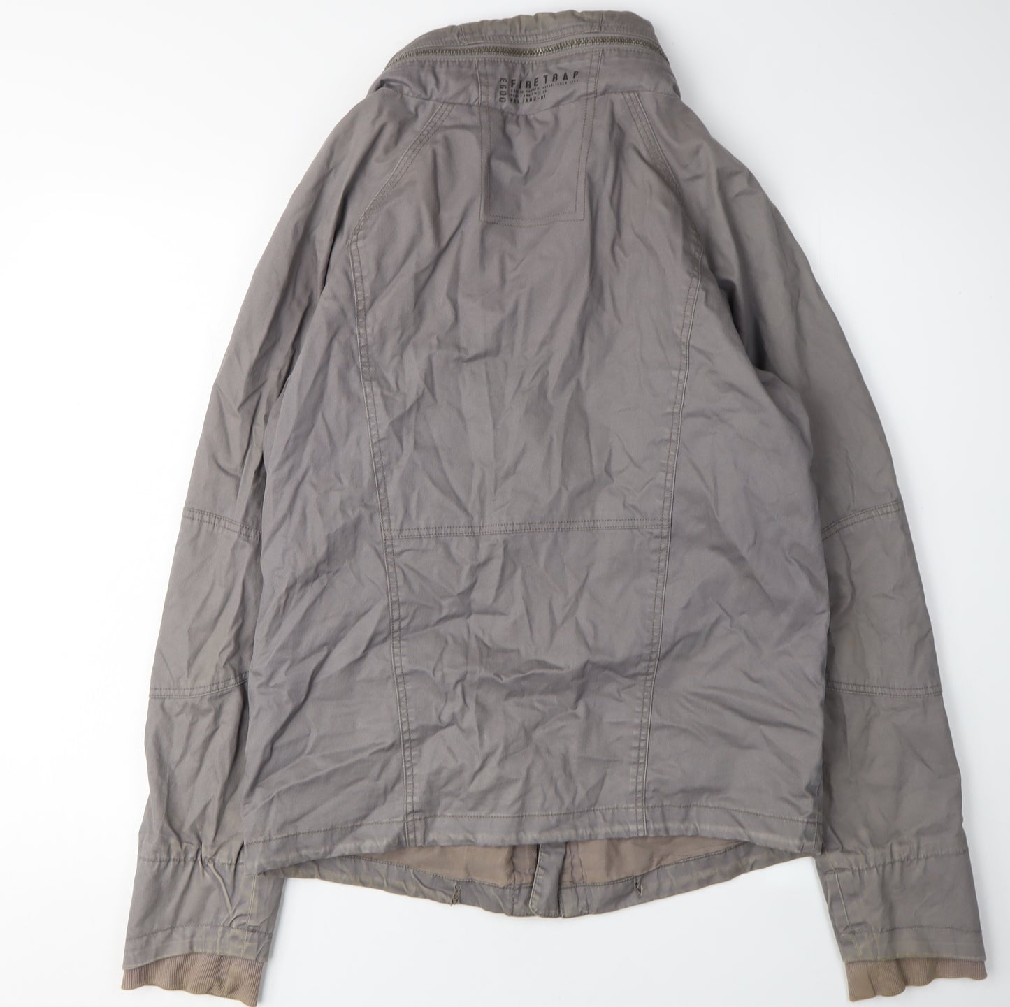 Firetrap Men's Grey Bomber Jacket Size M - Full Zip