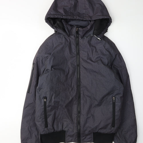 Everlast Men's Black Bomber Jacket with Hood, Size S