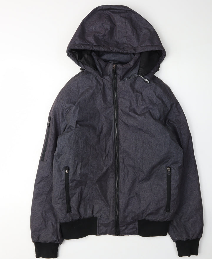 Everlast Men's Black Bomber Jacket with Hood, Size S