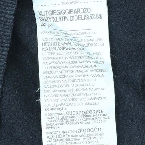 Under Armour Men's Black XL Full Zip Hoodie, Cotton Blend