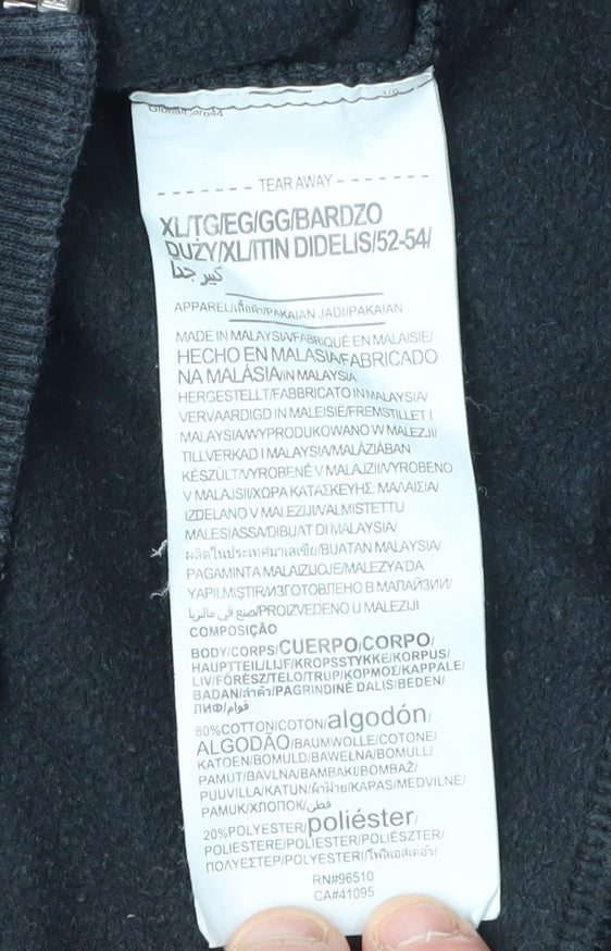 Under Armour Men's Black XL Full Zip Hoodie, Cotton Blend