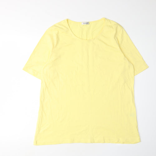 Damart Women's Yellow Basic T-Shirt, Size L
