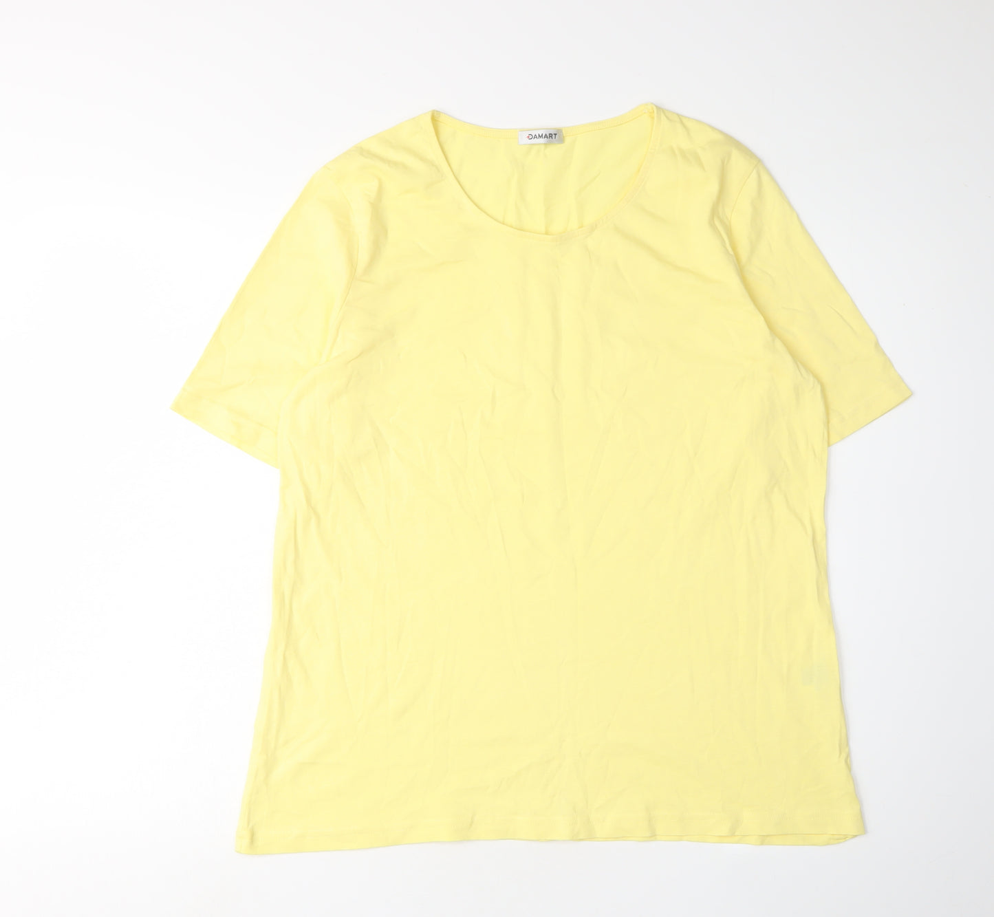 Damart Women's Yellow Basic T-Shirt, Size L
