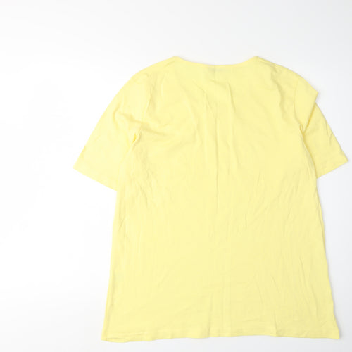 Damart Women's Yellow Basic T-Shirt, Size L