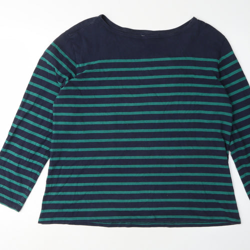 Seasalt Women's Blue Striped Sailor Shirt Size 16