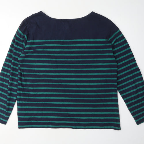 Seasalt Women's Blue Striped Sailor Shirt Size 16