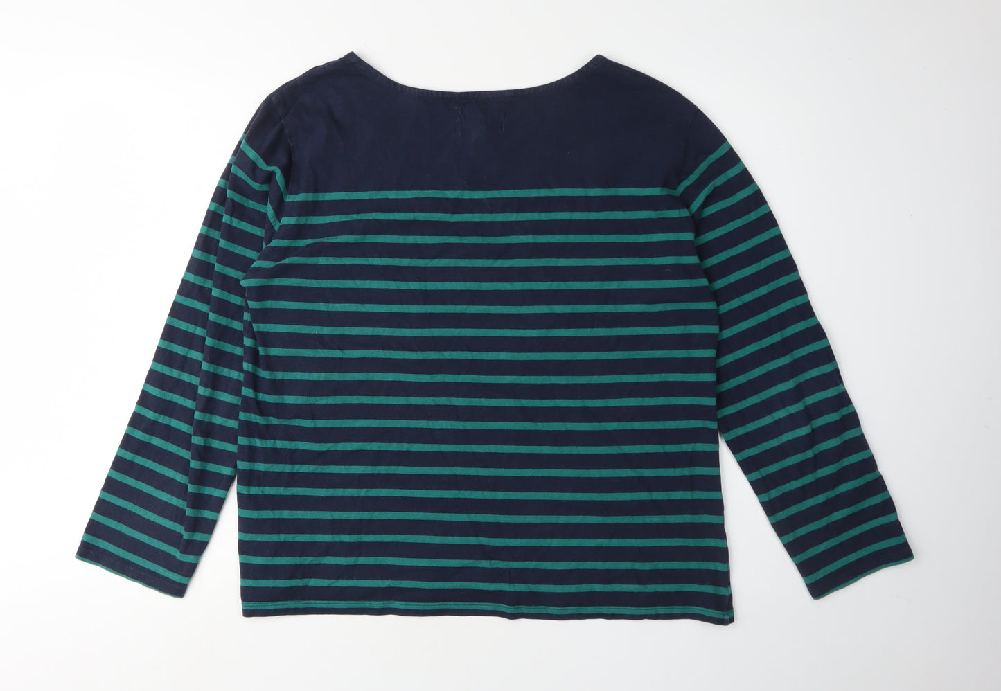Seasalt Women's Blue Striped Sailor Shirt Size 16