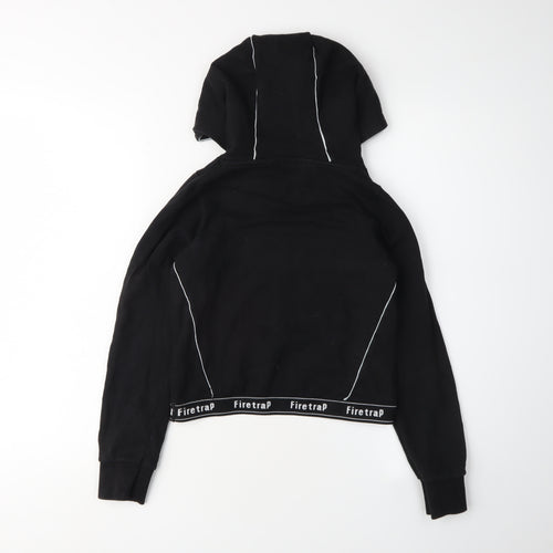 Firetrap Girls Black Pullover Hoodie 9-10 Years with Logo Accents