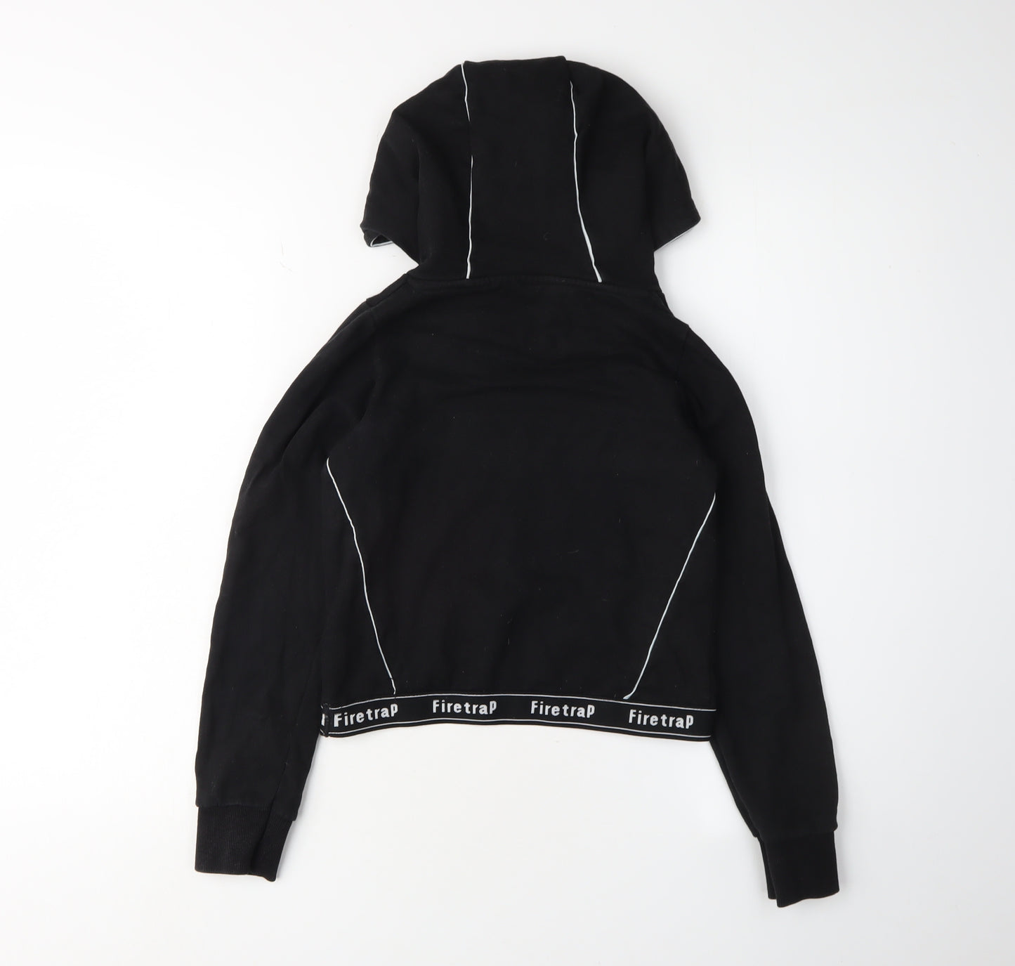 Firetrap Girls Black Pullover Hoodie 9-10 Years with Logo Accents