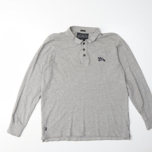 Tokyo Laundry Grey Men’s M Polo Long Sleeve