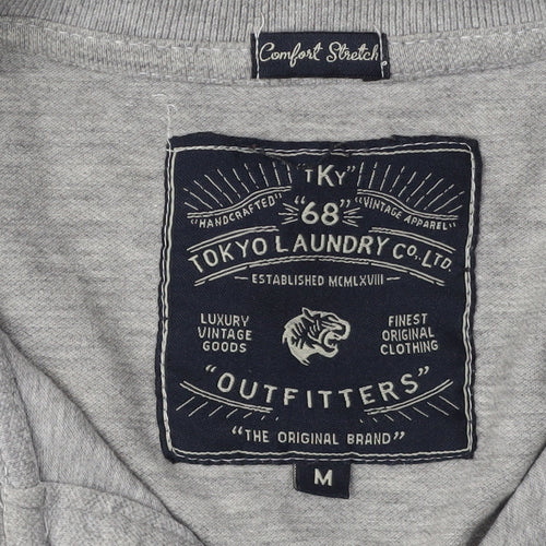 Tokyo Laundry Grey Men’s M Polo Long Sleeve
