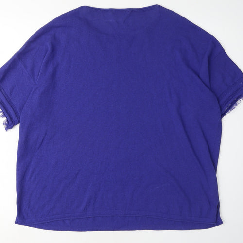 Benetton Women's Blue Pullover Jumper, M, Casual Knit