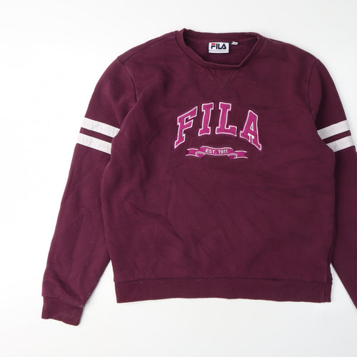 Fila Women's Red Logo Sweatshirt S Pullover