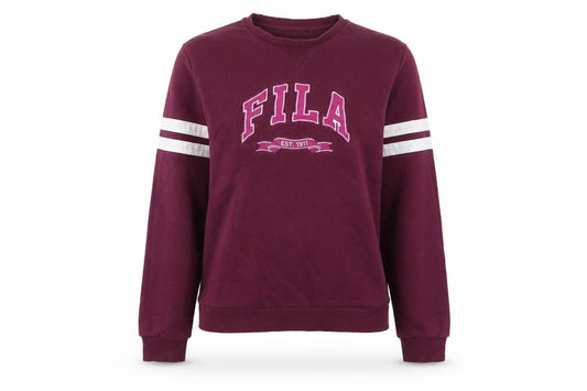 Front view of Fila Women's Red Logo Sweatshirt S Pullover
