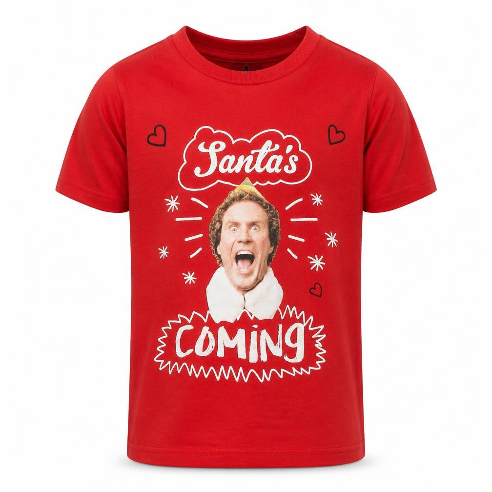 M&Co Boys Red Christmas Graphic T-Shirt, Size 11, Festive Fun