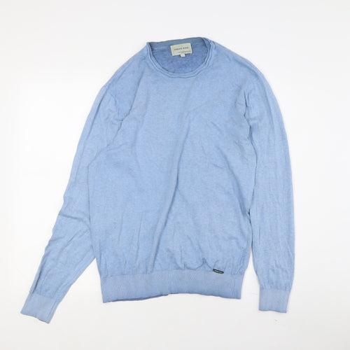Urban Ring Men's Blue Long Sleeve Crew Neck T-Shirt - L