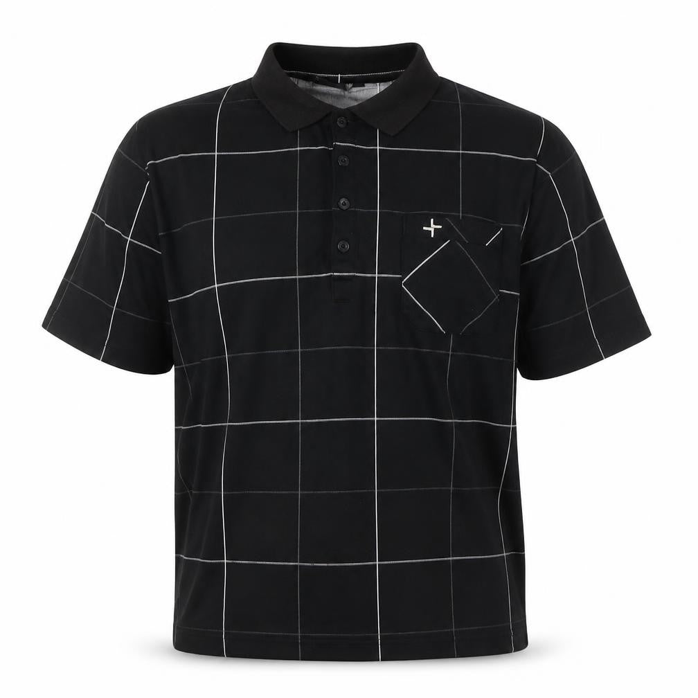 Cross Sportswear Men's Black L Polo Check Woven