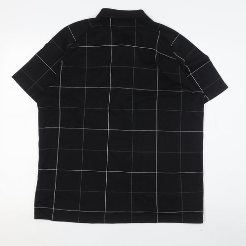 Cross Sportswear Men's Black L Polo Check Woven