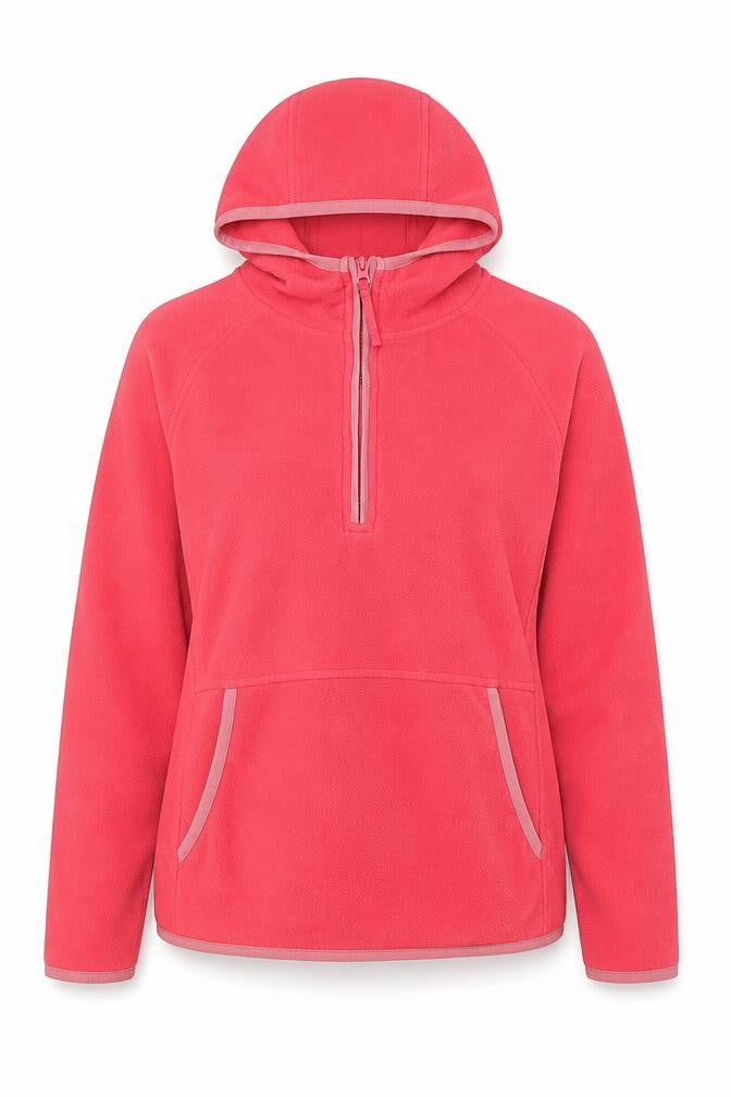 Mountain Warehouse Women's Pink Fleece Pullover Hoodie, Size S