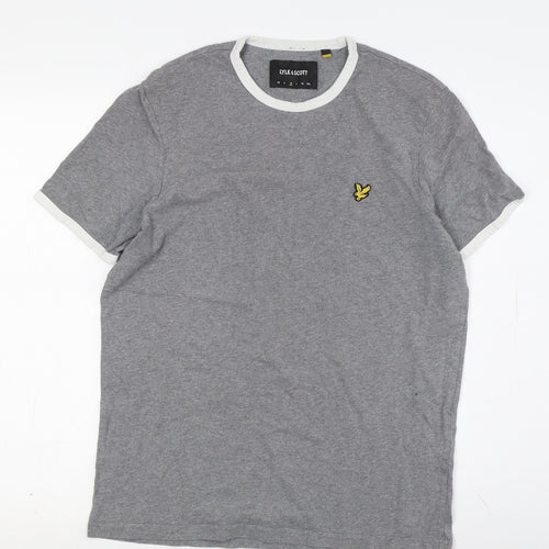 Lyle & Scott Men's Grey Logo T-Shirt, Size M, Summer Staple