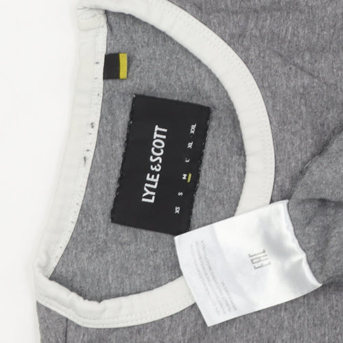 Lyle & Scott Men's Grey Logo T-Shirt, Size M, Summer Staple